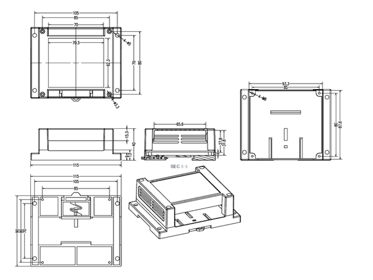 Y301-440/444 dimensions