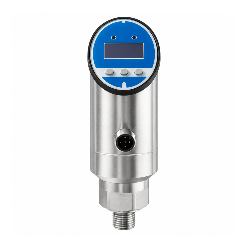 Pressure switch with OLED display and threaded connection