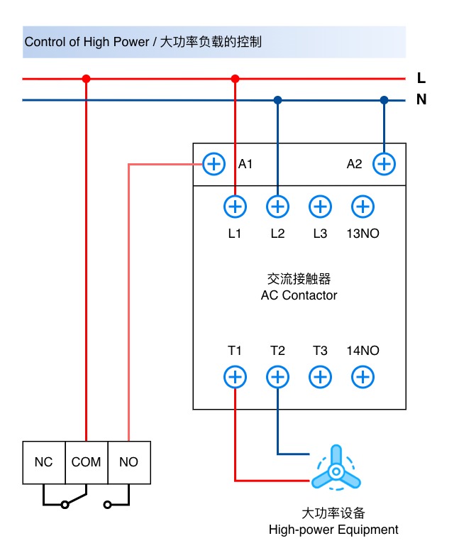 Y40x high-power load wiring